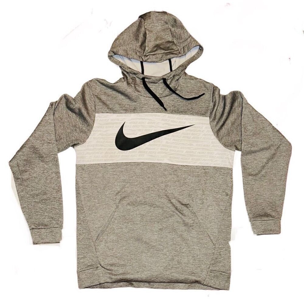 Nike Men's Pullover Hoodie - Grey Size M